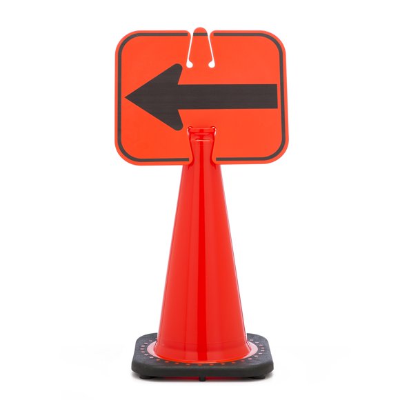 Mutual Industries M17729-0-6 Cone Sign, Left Arrow (Pack of 2)