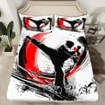 thumbnail image 2 of Homewish Boys Girls Taekwondo 4-Piece Full Size Sheets,Abstract Splash Bed Sheets,Sport Theme Lightweight Sheet Sets,Ultra Soft Home Decor, 2 of 7