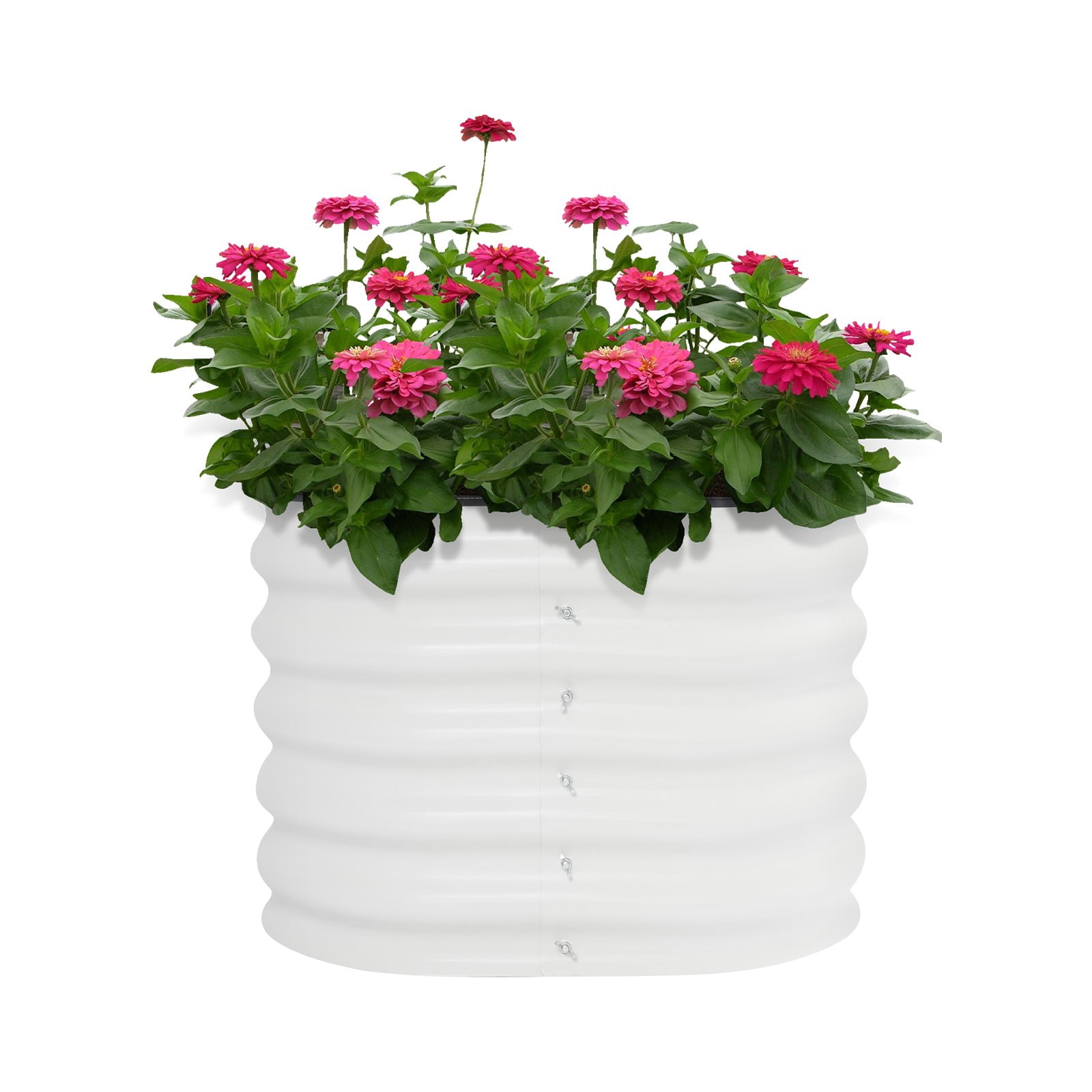 DENEST 2-Pack Round Raised Garden Bed for Outdoor Planting and Balcony Use