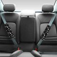 thumbnail image 2 of Chririnla Car Seat Belt Pads Non-Slip Polyester Fabric, Compatible with, Suitable for Sedan, White Paw Print Pattern, 2 of 8