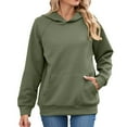 thumbnail image 2 of Plain Hoodie 2025 Long Sleeve Hooded Sweatshirt with Pockets Texture Pullover Essentials Hoodies for Women, 2 of 8