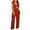Brown, variant on Lenpel Jumpsuits for Women Elegant Cap Sleeve Lapel Deep V Neck Wrap Straight Leg Business Casual Rompers Trendy Summer Outfits