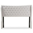 thumbnail image 3 of Bowery Hill Queen Winged Panel Headboard in Grayish Beige, 3 of 6