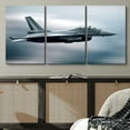 thumbnail image 2 of PixonSign Canvas Print Wall Art Set Blue Fighter Jet Zooms Through Sky Airplanes Sky Photography Realism Industrial Scenic Dramatic Multicolor Ultra for Living Room, Bedroom, Office - 24"x36"x3, 2 of 5
