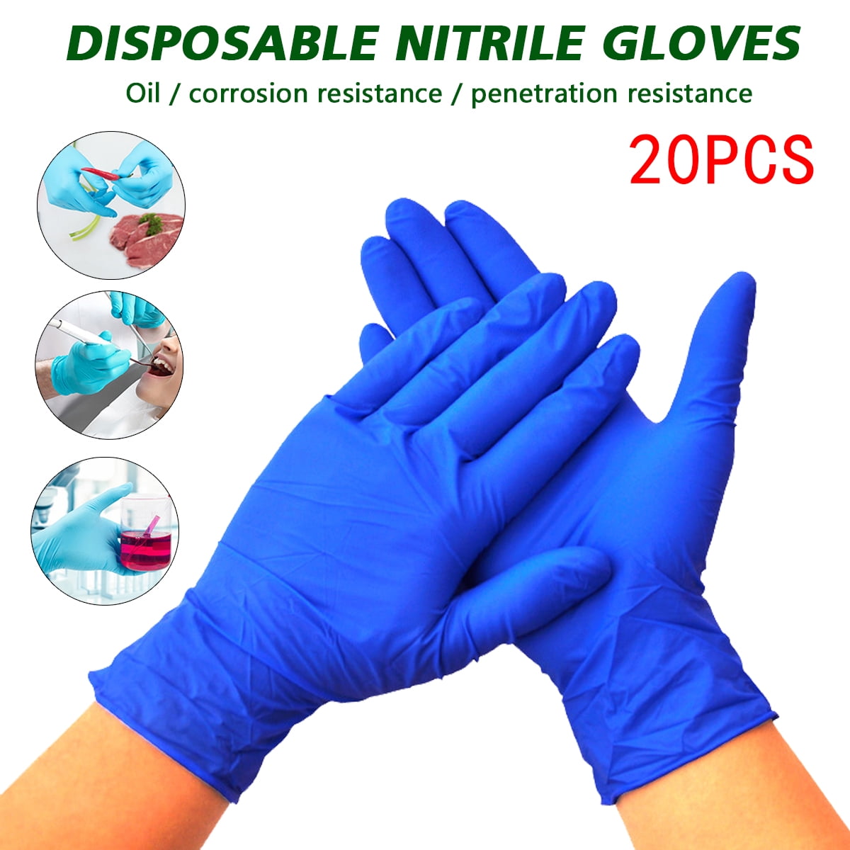 20Pcs Disposable Gloves Food Grade Disposable Plastic Gloves Beauty Salon Thick Disposable