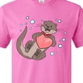 thumbnail image 4 of Inktastic Cute Smiling Valentine's Day Otter with Heart T-Shirt, 4 of 5