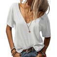 thumbnail image 1 of Tops de Corta con Cuello en V Blancos XXL, 1 of 4