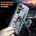thumbnail image 6 of Case for Samsung Galaxy S23+ 5G Military Grade Shockproof Magnetic Attachment with Stand Case Cover,Grey,For Galaxy S23+ (5G), 6 of 6