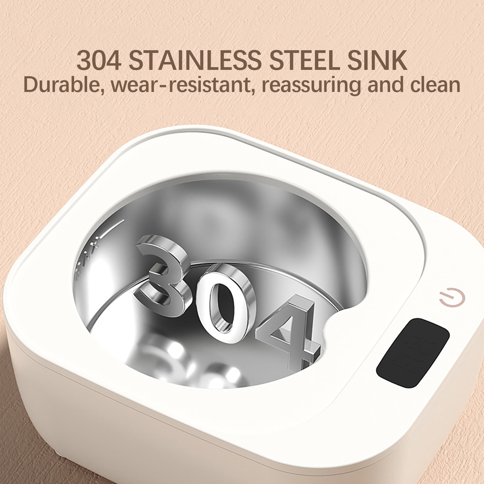Usbinx Life Automatic Ultrasonic Braces and Denture Cleaner 3 Speed Timer Portable Mini Cleaner for Retainers Jewelry Watches Makeup Brushes Travel Friendly USB Compact