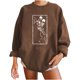 thumbnail image 5 of Sudadera Para Mujer Sudaderas de Otoño Estampado de Calavera Suelto Cuello Redondo Manga Larga Sudadera de Gran Tamaño de Lana Odeerbi ODB171577, 5 of 9