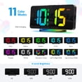 thumbnail image 4 of Digital Alarm Clock, AMIR RGB LED Alarm Clock 7" Volume & Brightness Adjustable Snooze 12/24H USB Charging Port Alarm Clock for Bedroom Bedside Living Room Office Gift, 4 of 11