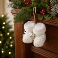 thumbnail image 4 of Christmas Tree Ornaments, White Mini Knitted Boot Hanging Decorations, Cozy Stocking Holiday Decor, Xmas Gifts for Families, 4 of 5