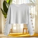 thumbnail image 3 of Camisetas de Manga Larga de las Mujeres Moda Impresa Suelta Casual Cuello Redondo Suéter Deportivo Superior, 3 of 5