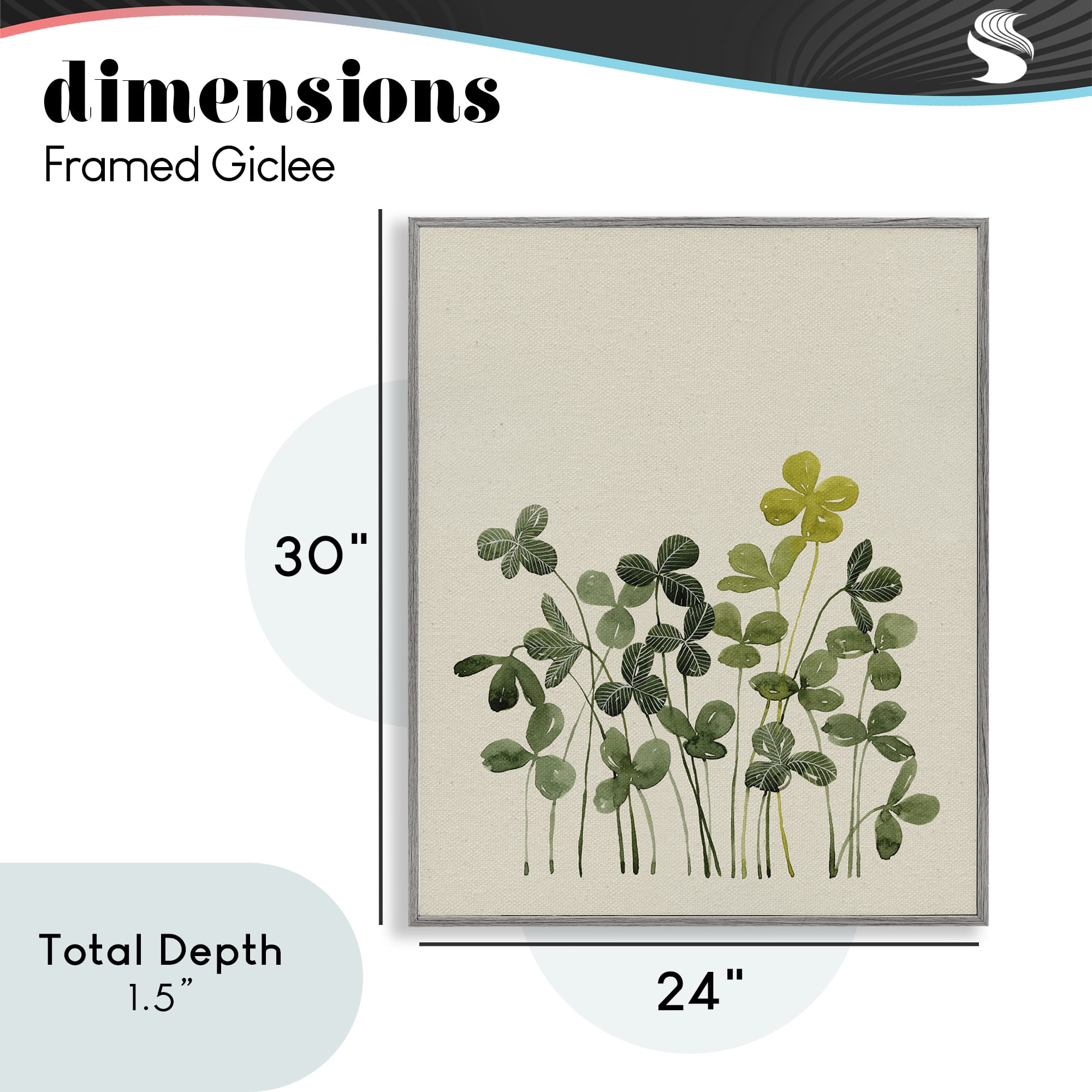 Hidden Gems Botanicals Gray Framed Giclee Art, design by Grace Popp