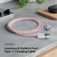 thumbnail image 3 of Liquipel Powertek Pastel Braided USB-A to USB-C - Pink, 3 of 7