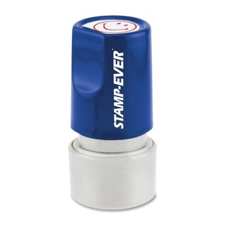 Face Large Stamp - U.s. Stamp & Sign Round Pre-inked Stamp - Smile Face Design Stamp - 0.75