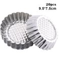 thumbnail image 3 of CAROOTU 20PCS Gâteau Moule à Biscuits Moule Doublé Étain Outils de Cuisson Moules à Œufs Anti-Adhésifs - Moule à Muffins Rond Réutilisable, 3 of 7