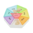 thumbnail image 2 of Unique Bargains 1 Pc Pill Case 7 Grid Colorful Pill Box White Colorful, 2 of 6