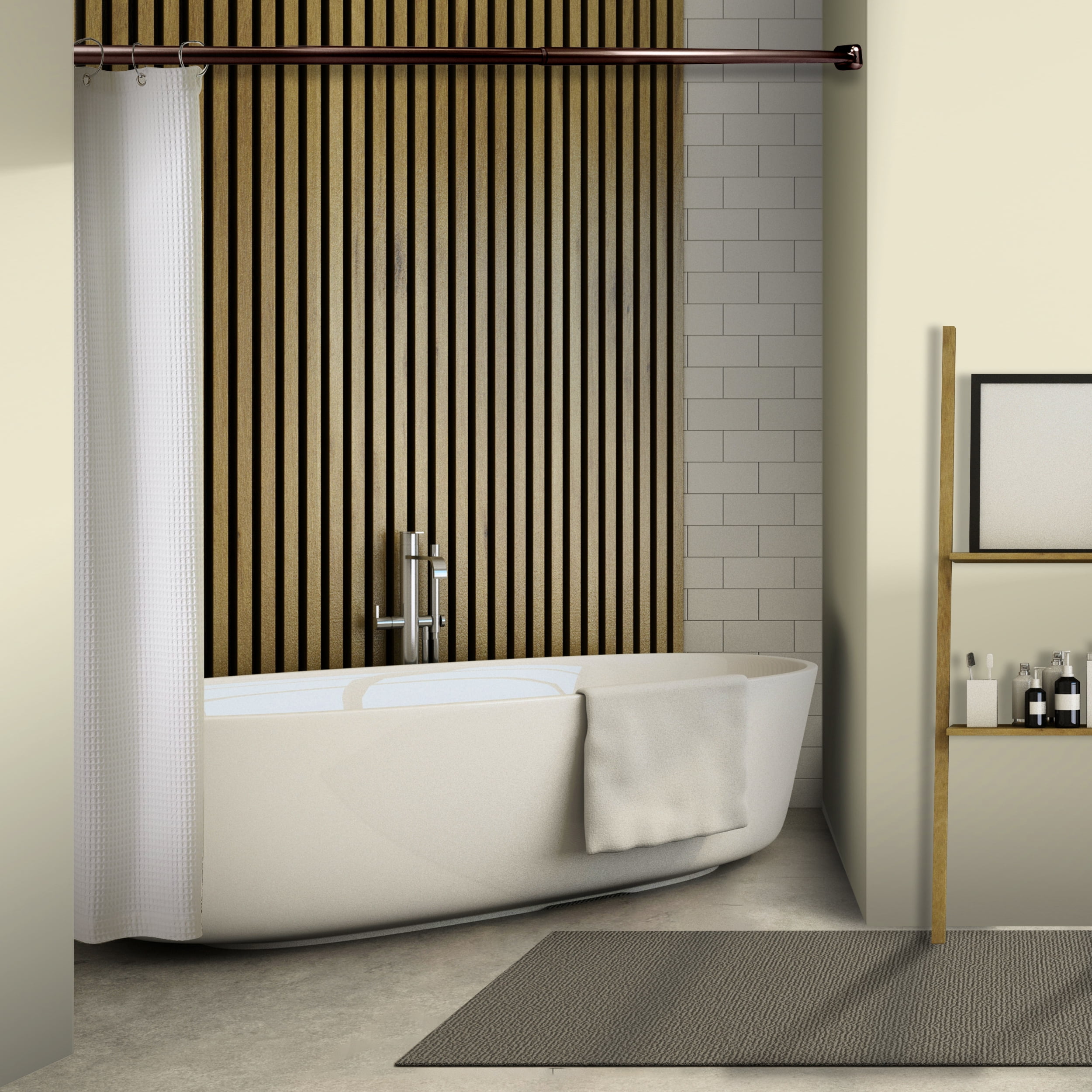 1" Shower Curtain Rod 41"-72"- Bronze