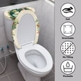 thumbnail image 4 of HELLHERO Christmas Snowman 2 Pieces Stretch Round Toilet Lid Dust Cover with Fits All Toilet Shapes for Adjustable, 4 of 8