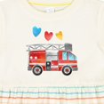 thumbnail image 4 of Inktastic Valentine's Day Fire Truck with Hearts Girls Baby Dress, 4 of 5
