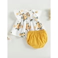thumbnail image 4 of Lieserram Baby Girls Summer Outfit Sets Short Sleeve O Neck Floral Tops + Solid Color PP Shorts Sizes 0-24 Months, 4 of 9