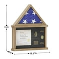 thumbnail image 4 of Flash Furniture Flag and Certificate Display Case, Solid Pine Wood Flag Shadow Box Fits 3x5 Folded Flag, Weathered Wood Finish, 4 of 9