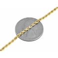 thumbnail image 3 of Mens or Ladies 10K Yellow Gold 2mm D/C Hollow Rope Chain Necklace 24 Inches, 3 of 5