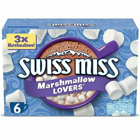 Swiss Miss Marshmallow Lovers Hot Cocoa Mix - 6-1.38 Oz (Pack of 2)