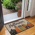 thumbnail image 2 of Halloween Pumpkin Front Door Mat Anti Slip Evil Pumpkin Ghost Welcome Mat Retro for Door Kitchen Bathroom Bedroom Crystal Velvet 30x17 Inches, 2 of 7