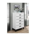 thumbnail image 5 of Global Furniture USA Kate White and Black 5-Drawer Bedroom Chest, 5 of 7