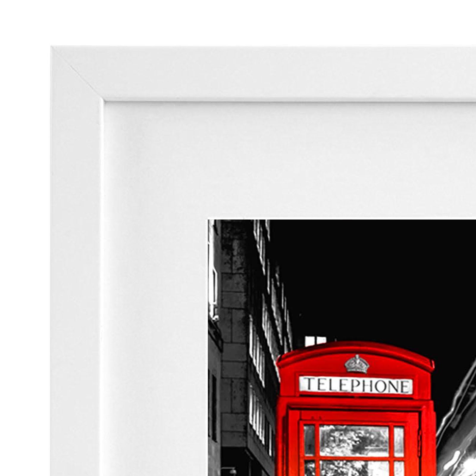 Americanflat 11x14 Picture Frame with Glass packs pictures without moldings elegant design these matting - White