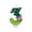 A003- C, variant on Number 2 Birthday Candle with Green Glitter and Pink Butterfly Design, Single Piece, Green and Pink, for 2Nd Birthday Party Cake Decoration