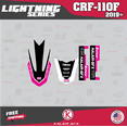 thumbnail image 4 of Kalair GFX Graphics Kit for Honda CRF110F (2019-2024) Lightning Series, 4 of 5