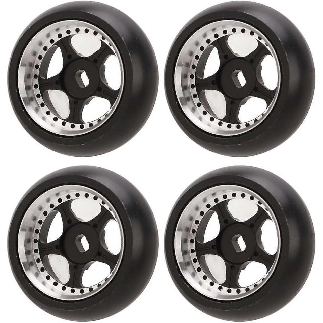 26-27 RC Drift Tire, for 128 Remote Control Car, Hard Plastic Tyres, Aluminum Alloy Wheel Rims, 5 Pointed