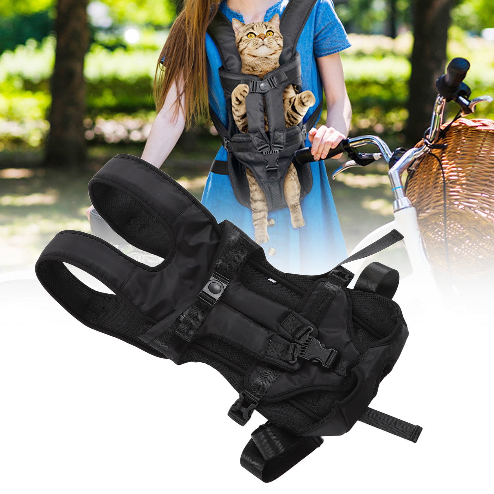 Nieyigj Pet Front Backpack Breathable Waterproof Adjustable Chest Dog Carrier Large L 13.39 inches / 34 cm
