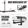 thumbnail image 3 of CRAVOT E2 Foldable Hitch 2-Bike Rack, 5" Fat Tire Support, Fits RV/SUVs/Trucks SUVs, 2" Receiver, 3 of 10