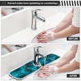 thumbnail image 5 of Coolnut 2 PCS Faucet Splash Catcher, Tulips Microfiber Cloth Kitchen Faucet Absorbent Mat Sink Splash Guard Faucet Mat Sink Water Absorbent Mat for Kitchen, 14"x5", 5 of 7
