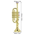 thumbnail image 4 of Trompeta infantil de plástico recubierto de oro para niños, juguete musical preescolar, instrumento de viento para regalo, 4 of 10