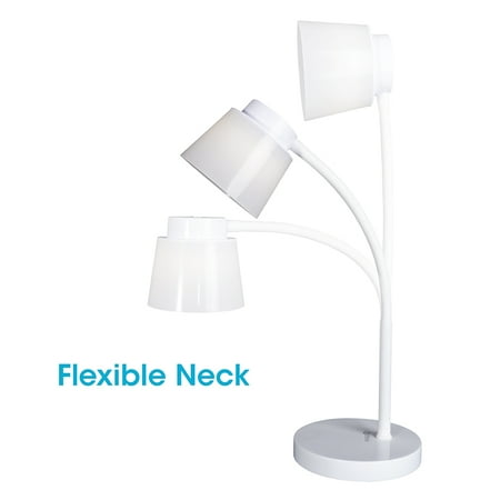 OttLite - Clarify LED Desk Lamp with 4 Brightness Settings and Adjustable Neck - White