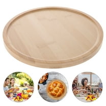 HAKIDZEL 1Pcs Cake Plate Round Wood Tray For Displaying Pastries And Cookies