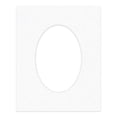 thumbnail image 3 of Oyster Shell White Picture Frame Mat for 8.5x11 Frames - Oval Opening for 7x10 Photos - 1 Mat, 3 of 7