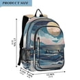 thumbnail image 2 of FORMRS School Backpack 17" Student Travel Bag with Laptop Compartment, Rolling Waves, 2 of 7