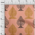 thumbnail image 1 of oneOone Viscose Chiffon Peach Fabric Floral & Flying Swan Block Fabric For Sewing Printed Craft Fabric By The Yard 42 Inch Wide, 1 of 1