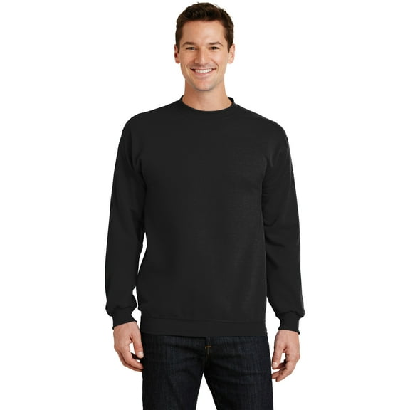 Port & Company Core Fleece Crewneck Sweatshirt-M (Jet Black)