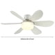 thumbnail image 2 of Ventilador de techo Lámpara LED Base E27 Bombilla LED de 3 velocidades Ventilador de techo Ventilador de techo LED moderno regulable 52 cm para dormitorio Sala de estar Cocina, 2 of 9