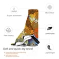 thumbnail image 3 of YFYANG Adult Microfiber Portable Travel Towel, Watercolor Graffiti Art Quick Dry Towel with Hiking Buckle PVC Pouch, 16" x 31.5", 3 of 6