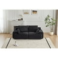 thumbnail image 4 of SOULART 84.25" Cloud Couch, Black Modern Modular Loveseat Sofa with Memory Foam & Corduroy Fabric, Pet-Friendly, No Assembly Required, 4 of 9
