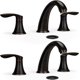 thumbnail image 1 of Bathroom sink faucet set (2 packs) - widespread orb 3 - hole faucet con stainless steel pop - up drain y cupc lead - free hose (oil rubbed bronze), 1 of 8