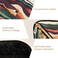 thumbnail image 5 of FORMRS Makeup Bag Travel Cosmetic Organizer for Women Fold Flat Zipper Pouch with Handle, Artistic Desert Pattern, 5 of 8